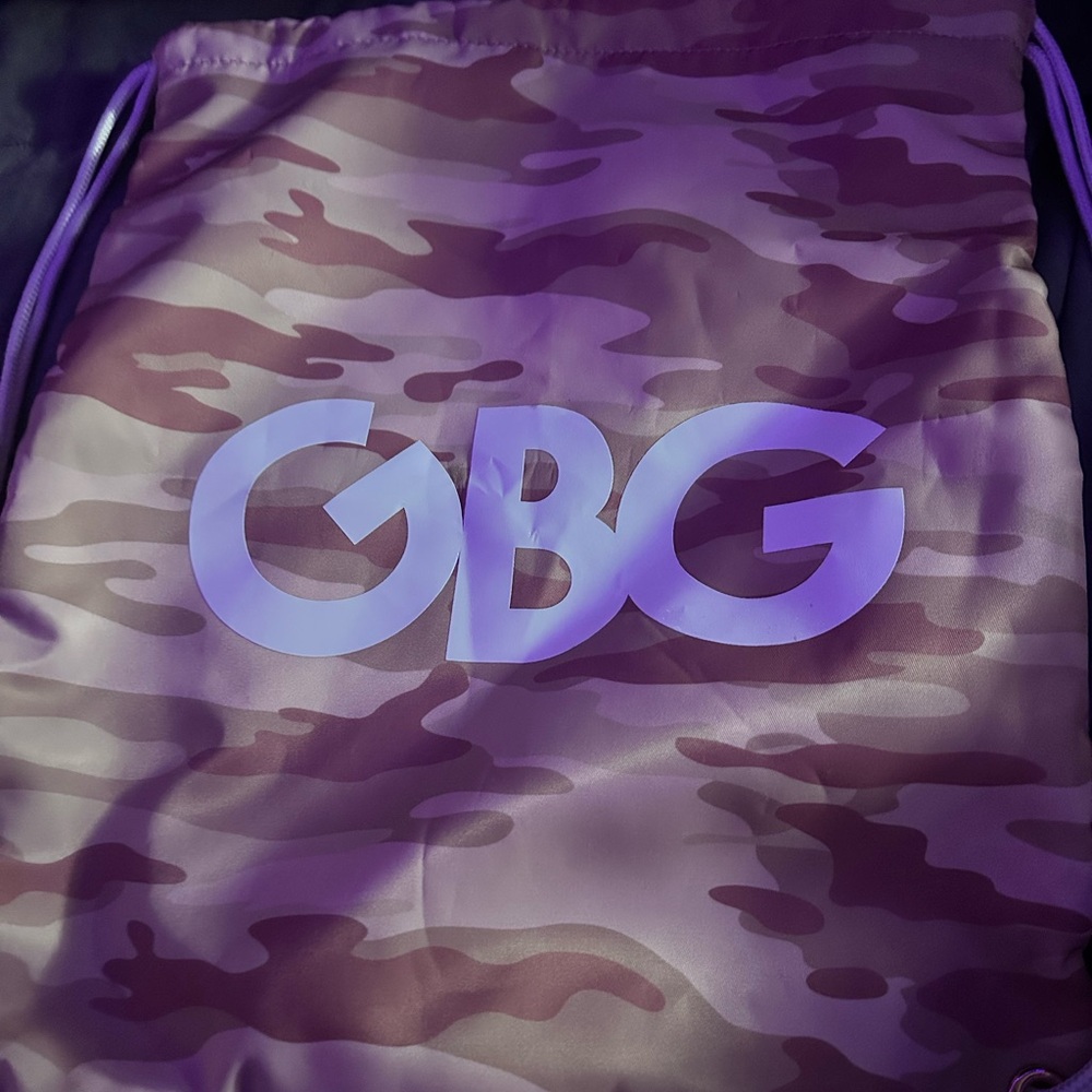 GBG Los Angeles pink/Tan drawstring Backpack